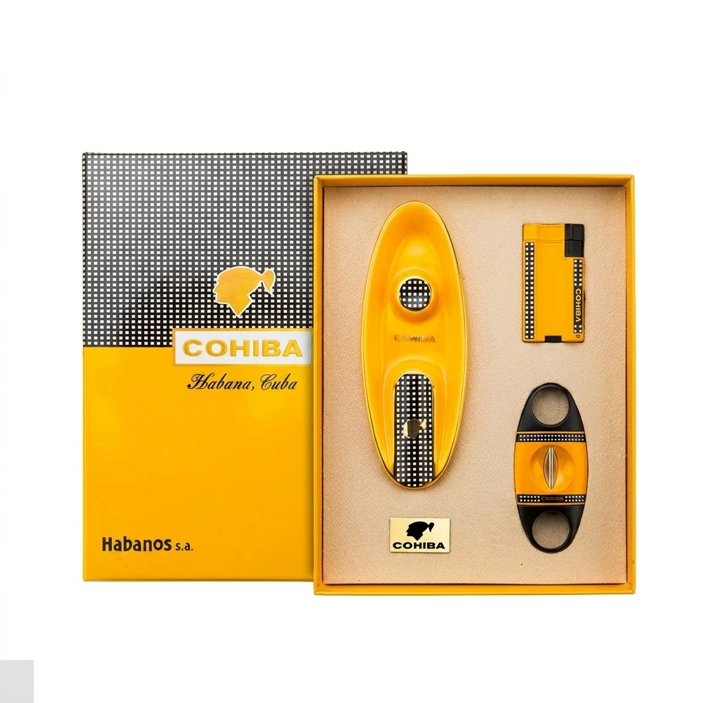 Lubinski Cohiba New Style Triple Yellow & Black Cigar Set